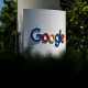 Signage at the Google headquarters in Mountain View, Calif.,