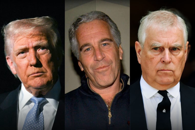 President Donald Trump; Jeffrey Epstein; Then-Prince Andrew.